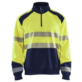 High Vis pulóver fél cipzárral 3556-2528-3389