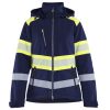   Női jól láthatósági téli softshell kabát 3 rétegű 4406-2513-8933